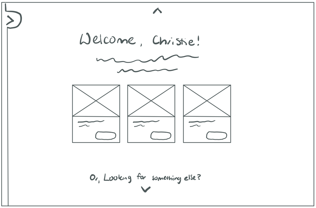 Conversational interface concept sketch