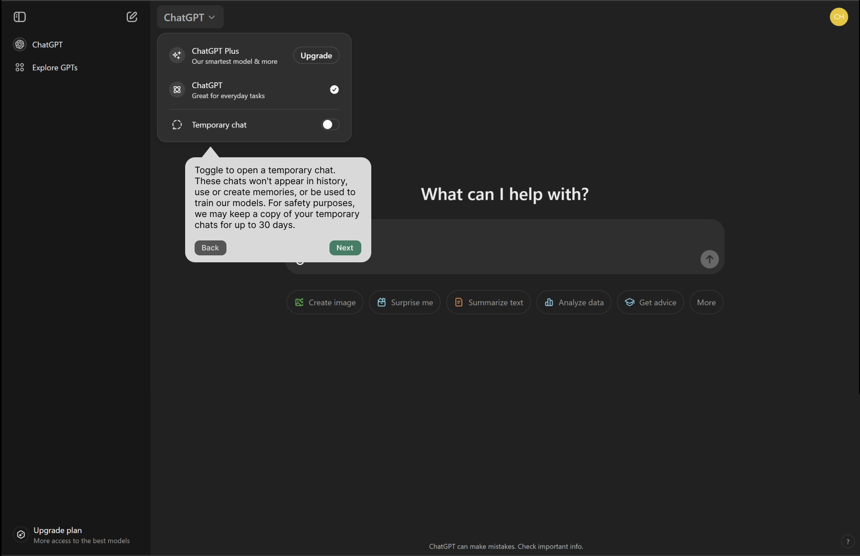 Temporary chat access demonstration