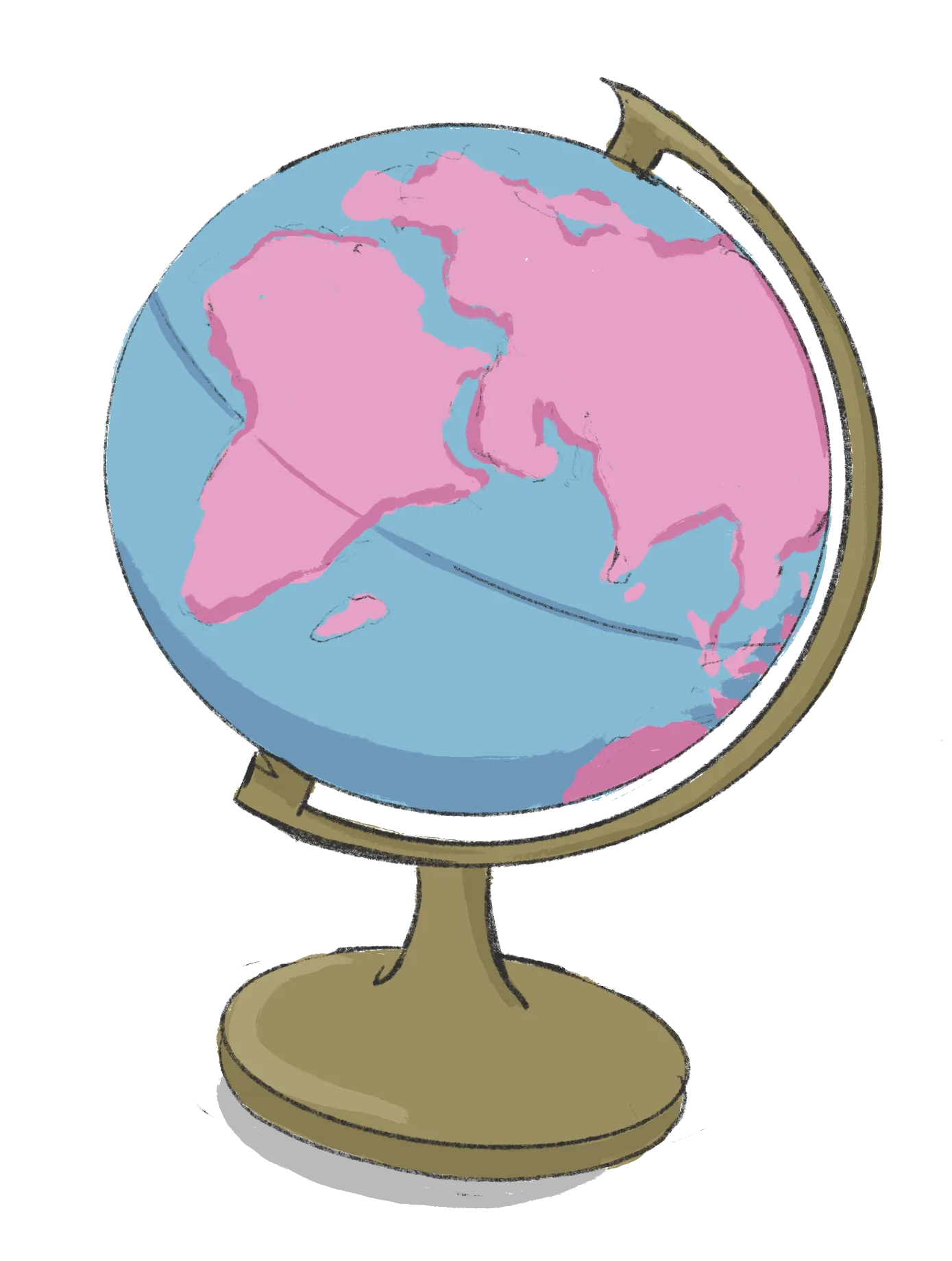 illustrated world globe