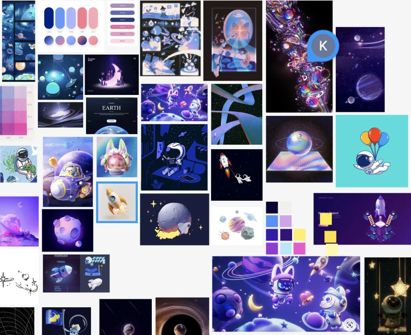space moodboard