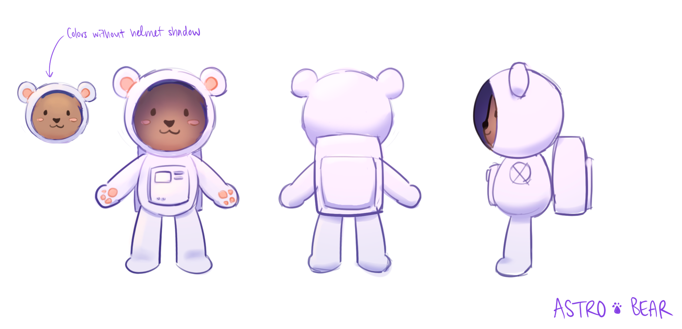 early space bear sketches