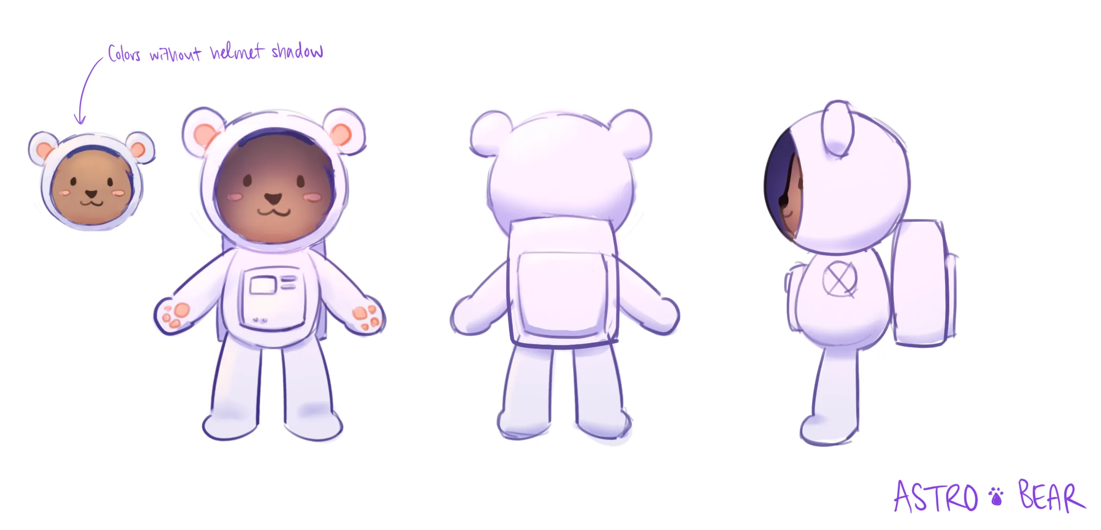 early space bear sketches