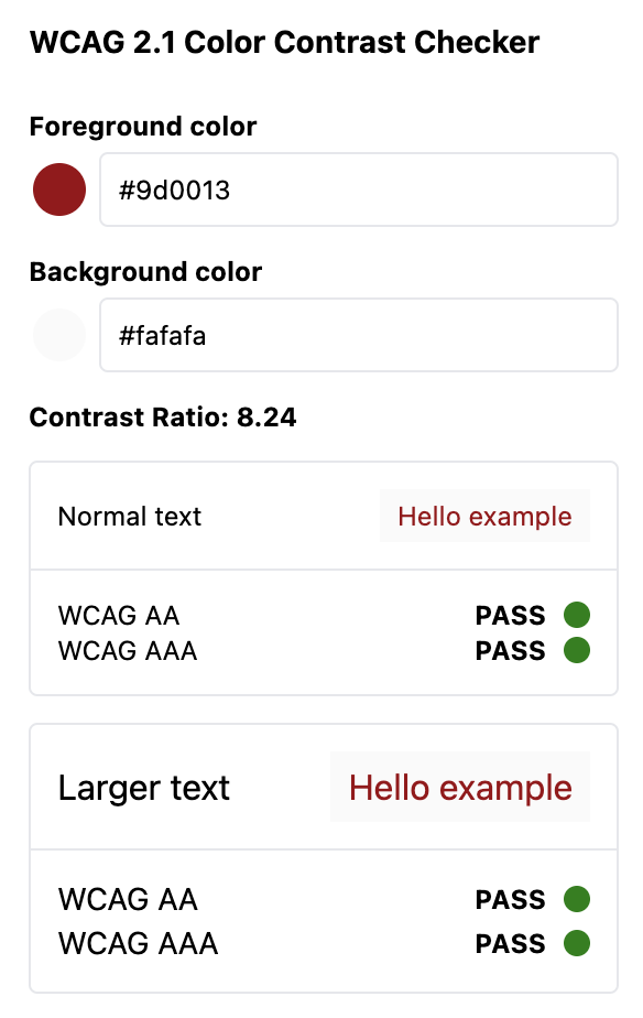 WCAG color contrast check 2