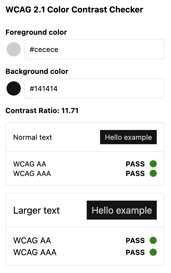 WCAG color contrast check 3