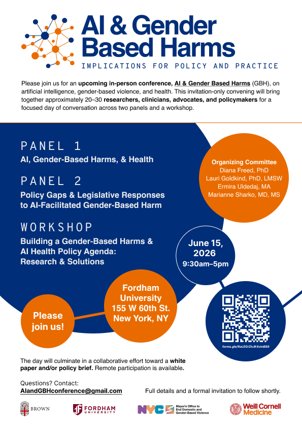 Invitation for the AI and Gender-Based Harms conference