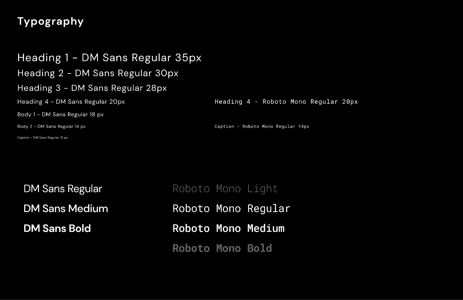 Style Guide for typography